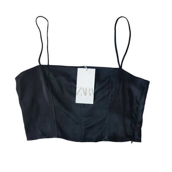 Zara Thin Strap Crop Top Size Large - Picture 1 of 5